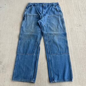 Carhartt B73 DST faded blue double knee work wear carpenter pants